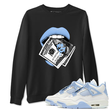 AJ4 Forget Me Not best t-shirt for sneakerheads family Lips Money sneaker match tees Air Jordan 4 Forget Me Not graphic sneaker matching shirts SNRT Sneaker Tees unisex cotton Black 1 shirts