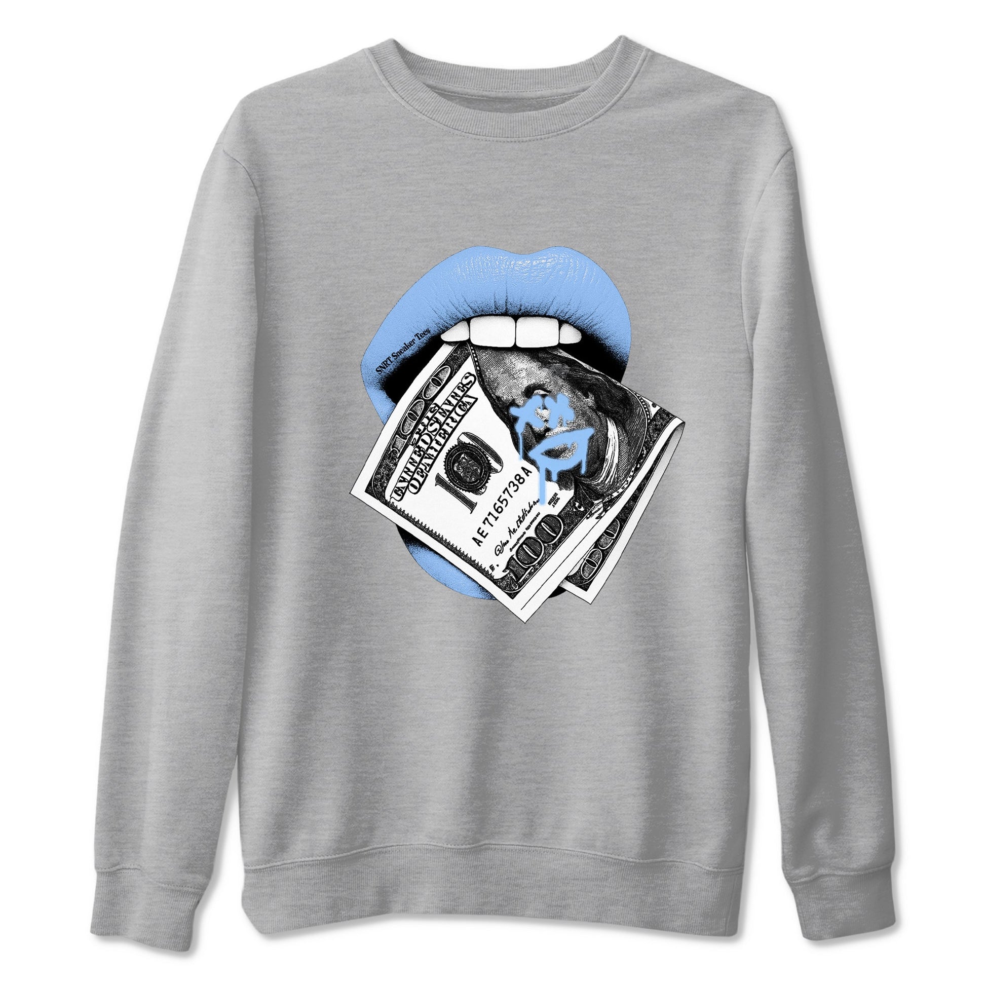 AJ4 Forget Me Not best t-shirt for sneakerheads family Lips Money sneaker match tees Air Jordan 4 Forget Me Not graphic sneaker matching shirts SNRT Sneaker Tees unisex cotton Heather Grey 2 shirts