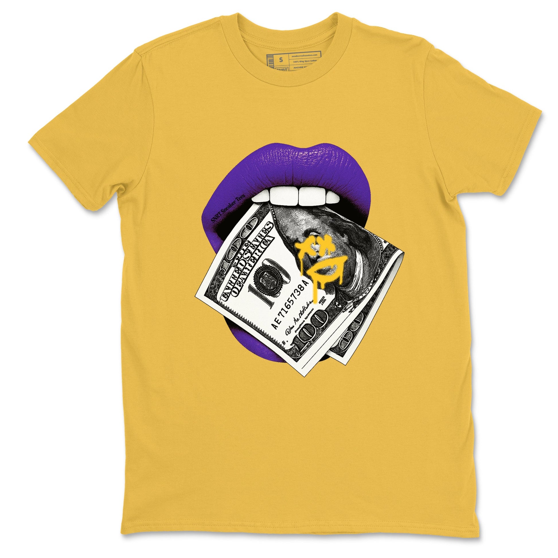 Best Sneakerfits graphic tee – Los Angeles Basketball Tees To Match Air Jordan 4 Lakeshow – Lips Money Tee Daisy 2