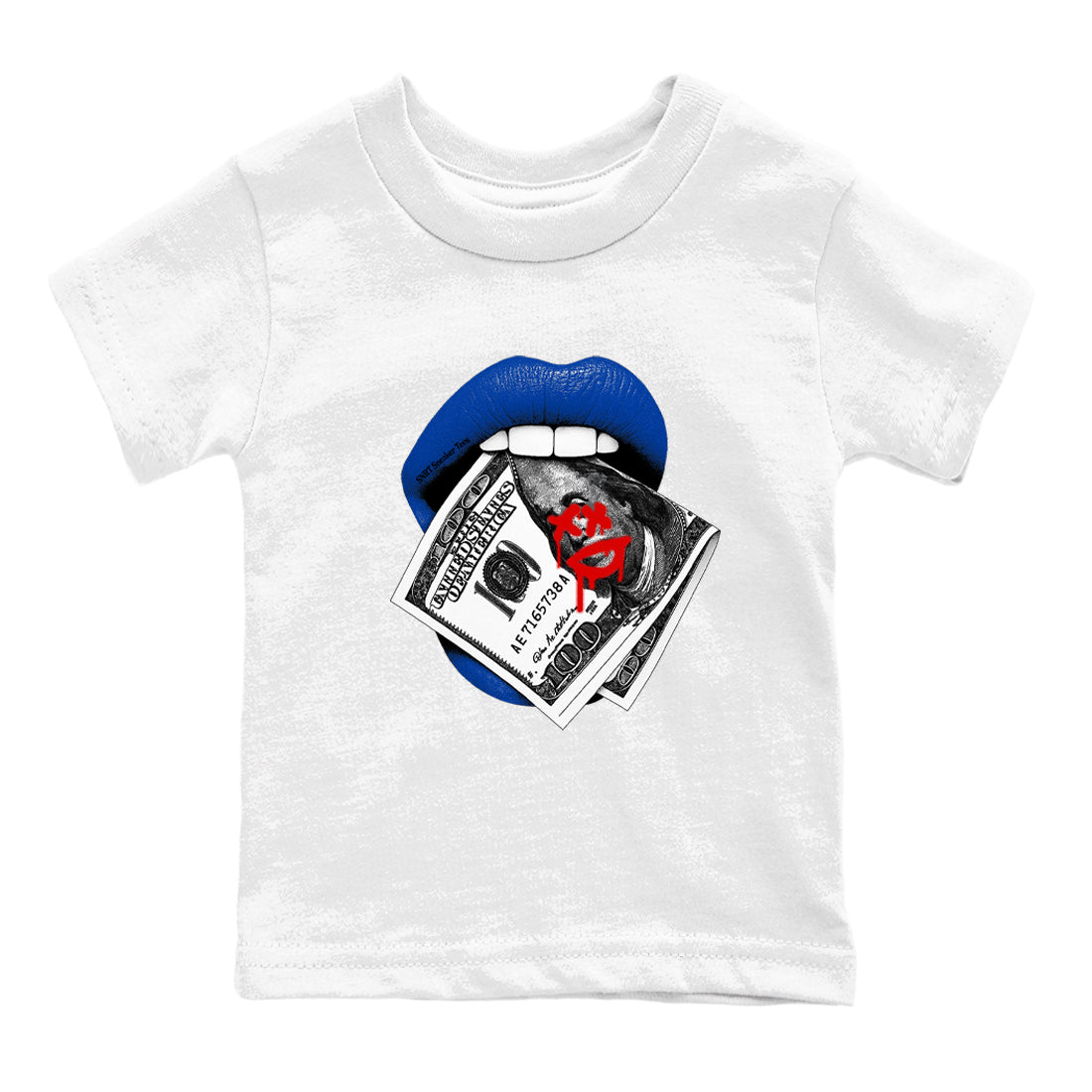 Sneaker match tees – Sneaker Tees To Match Jordan 4 Retro Rare Air Shoes – Lips Money Kids T-Shirt White 2