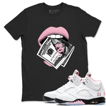 Sneaker Threads – Sneaker Threads To Match Air Jordan 5 35th Anniversary Shoes – Lips Money Tee Black 1