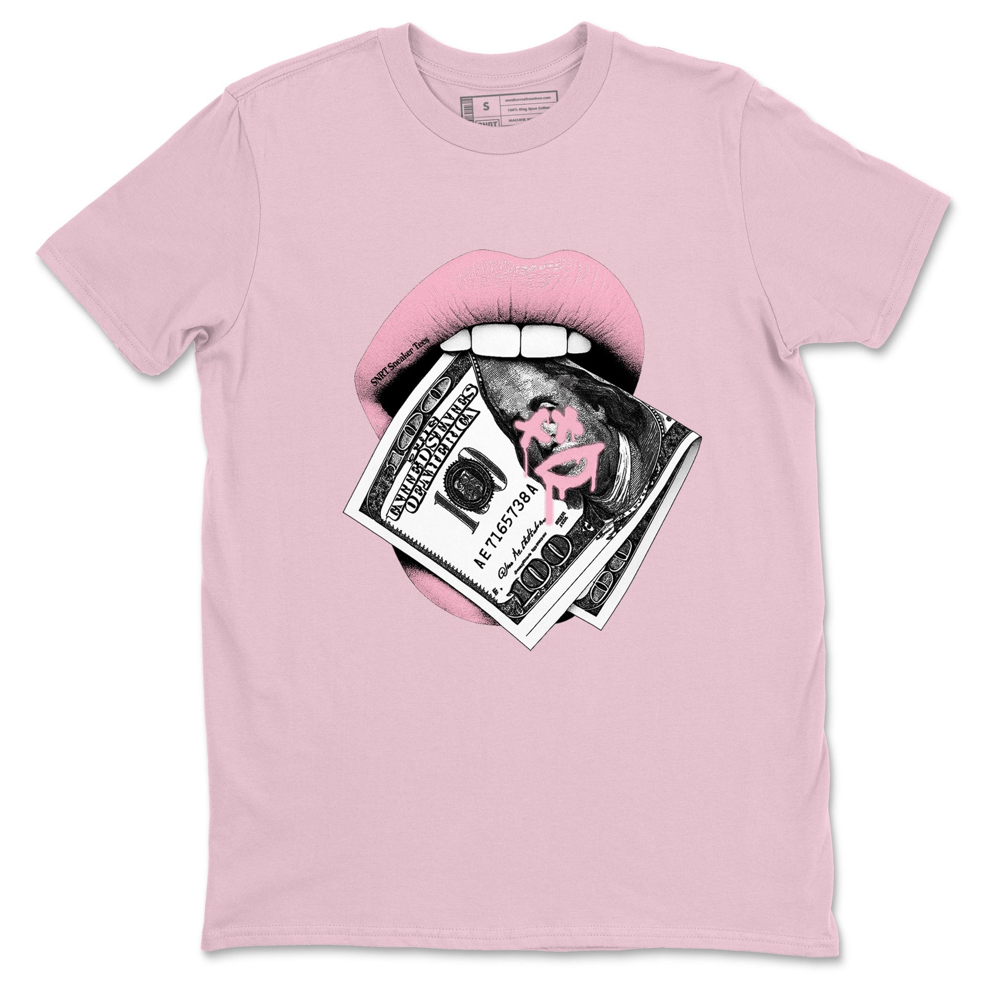 Sneaker Threads – Sneaker Threads To Match Air Jordan 5 35th Anniversary Shoes – Lips Money Tee Pink 2