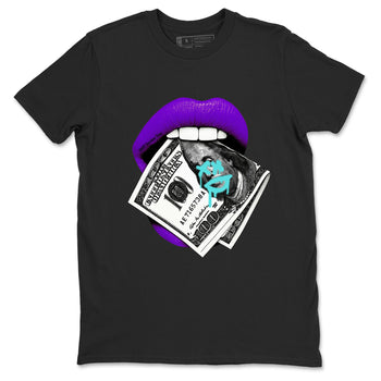 5s Grape shirts to match jordans Lips Money sneaker match tees AJ5 Retro Grape match shoes to clothes SNRT Sneaker Tees unisex cotton Black 2 shirts