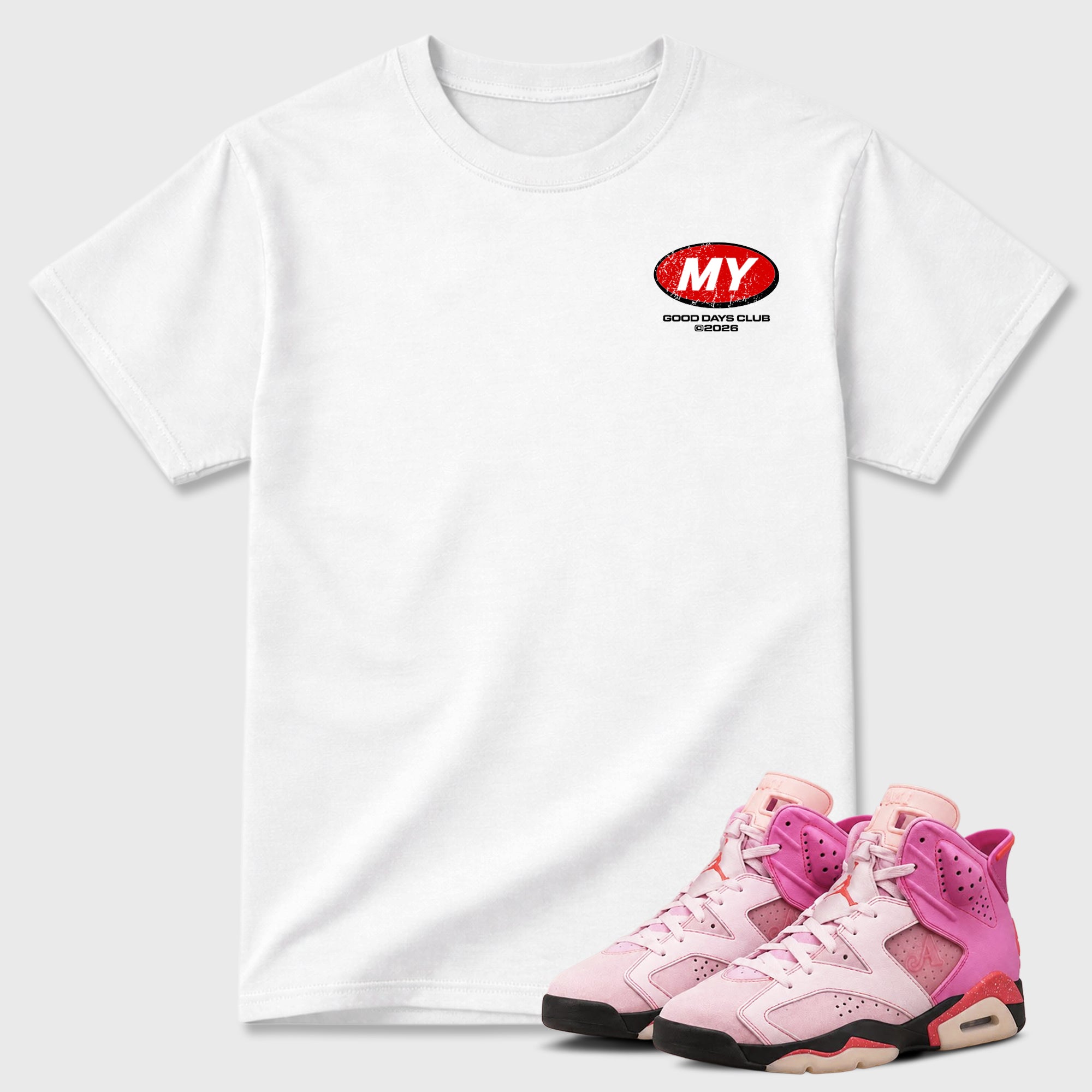 Living My Best Life Graphic T-Shirt featuring original streetwear artwork designed to match the . White Graphic T-Shirt.