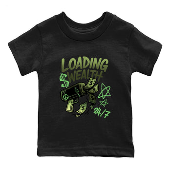 Best Christmas gifts for sneakerheads - Sneaker Tees To Match Air Foamposite One Pine Green Sneakers – Loading Wealth Kids T-Shirt Black 2