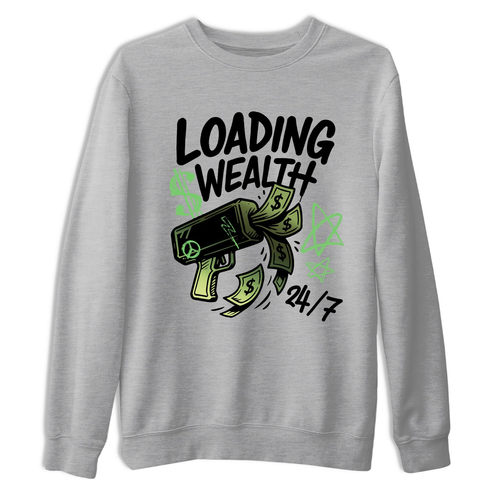 Best Christmas gifts for sneakerheads - Sneaker Tees To Match Air Foamposite One Pine Green Sneakers – Loading Wealth Tee Heather Grey 2