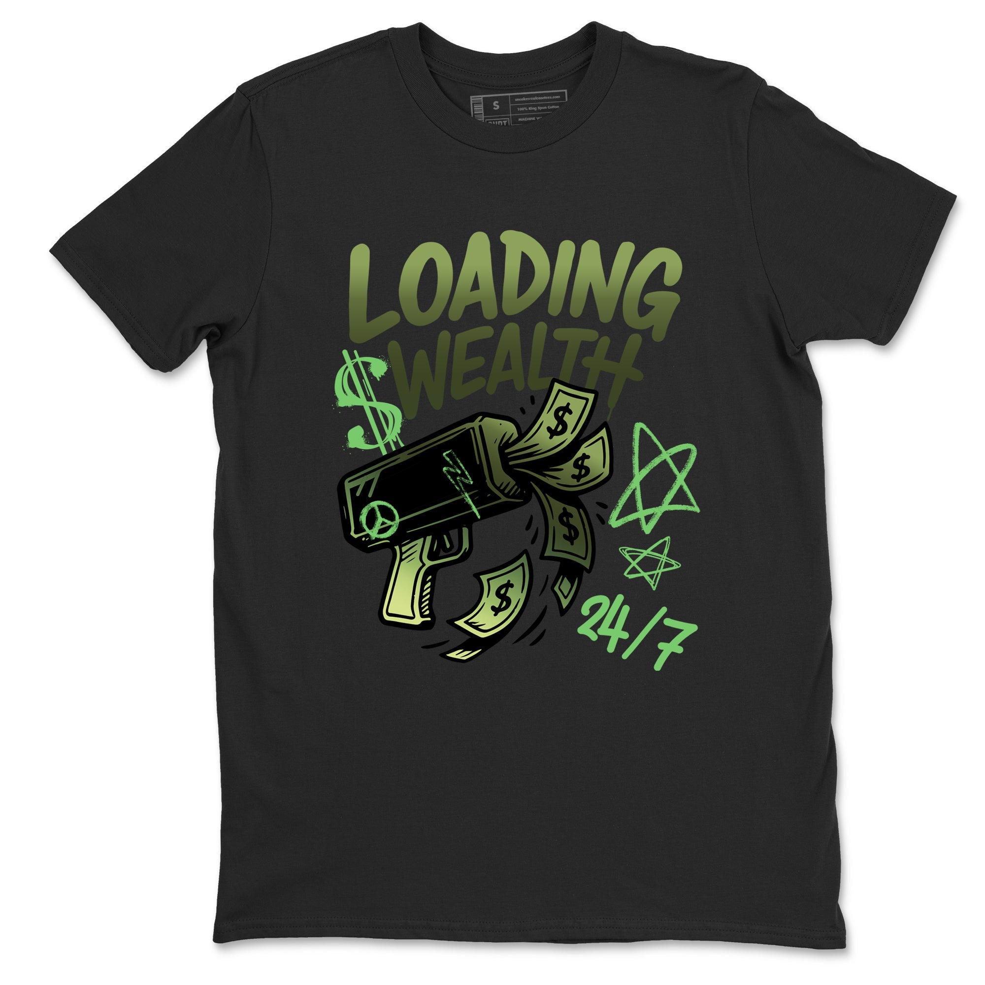 Best Christmas gifts for sneakerheads - Sneaker Tees To Match Air Foamposite One Pine Green Sneakers – Loading Wealth Tee Black 2