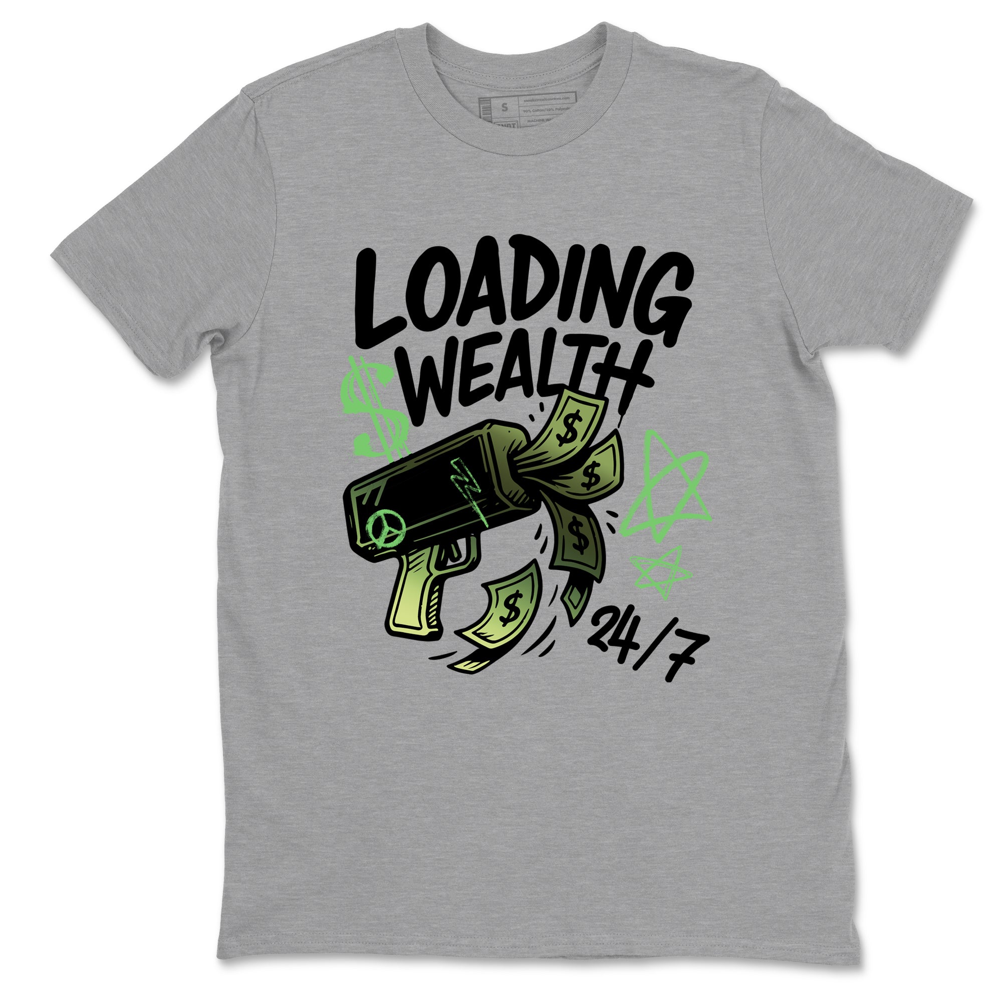 Best Christmas gifts for sneakerheads - Sneaker Tees To Match Air Foamposite One Pine Green Sneakers – Loading Wealth Tee Heather Grey 2