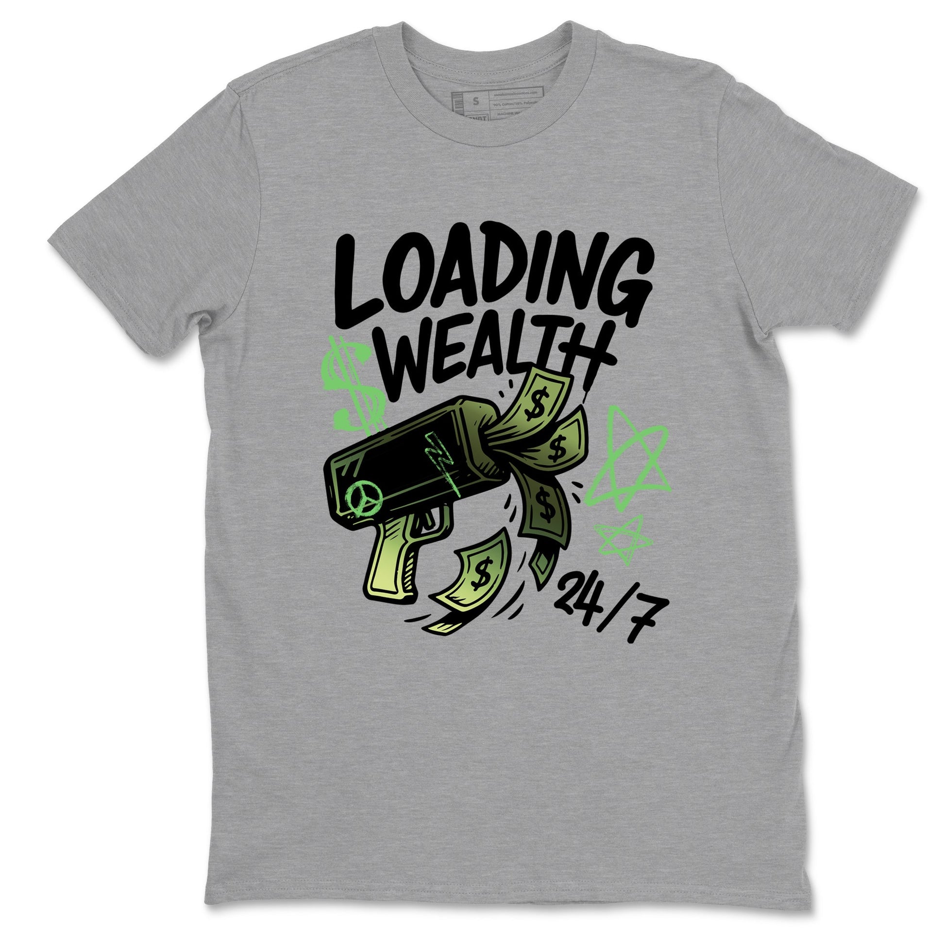 Best Christmas gifts for sneakerheads - Sneaker Tees To Match Air Foamposite One Pine Green Sneakers – Loading Wealth Tee Heather Grey 2