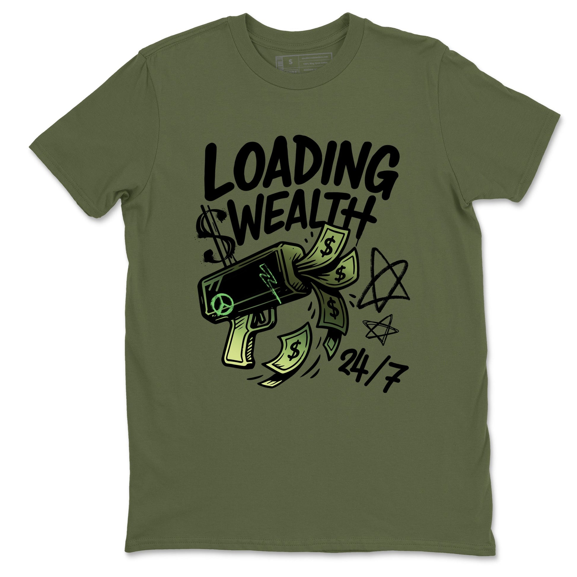 Best Christmas gifts for sneakerheads - Sneaker Tees To Match Air Foamposite One Pine Green Sneakers – Loading Wealth Tee Military Green 2