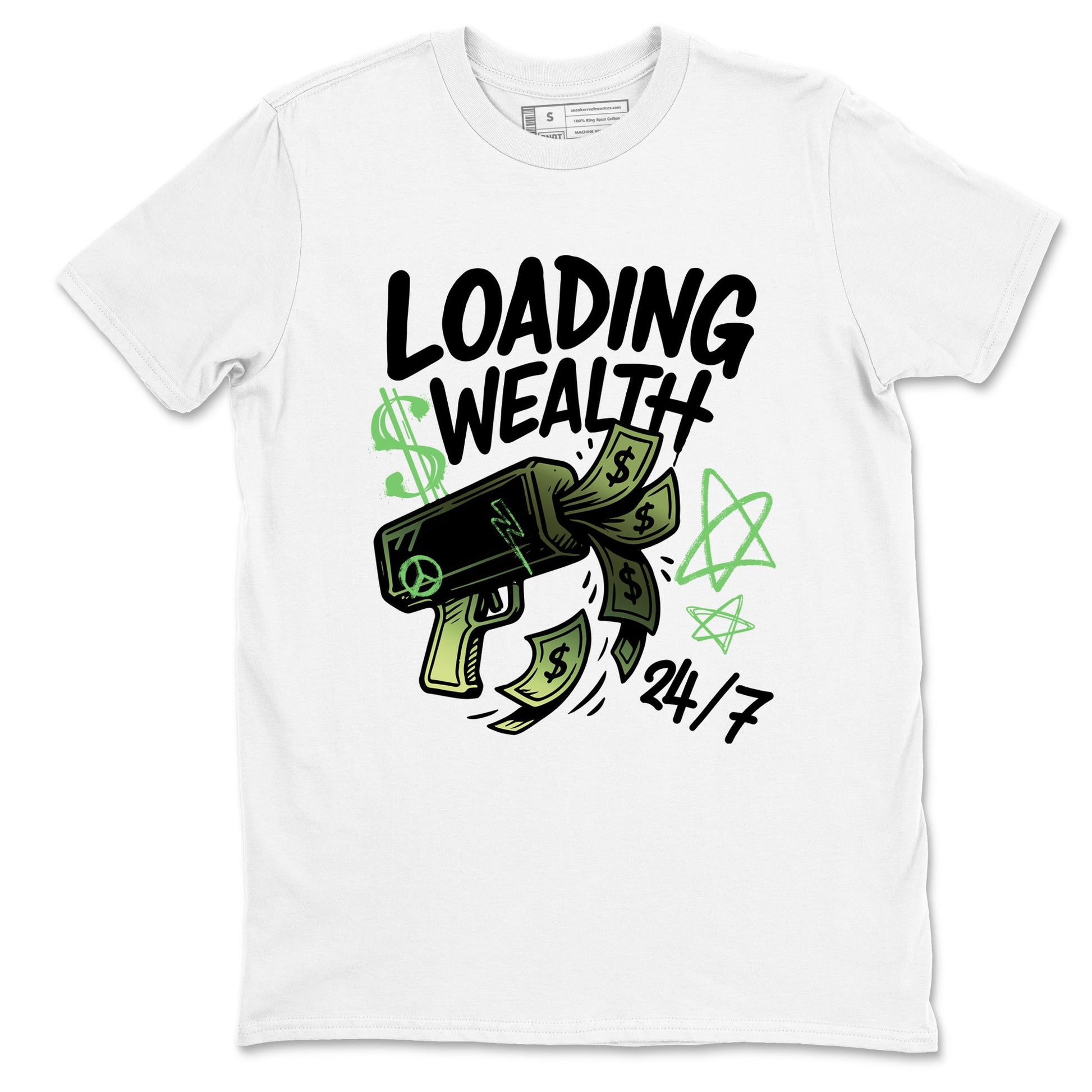 Best Christmas gifts for sneakerheads - Sneaker Tees To Match Air Foamposite One Pine Green Sneakers – Loading Wealth Tee White 2