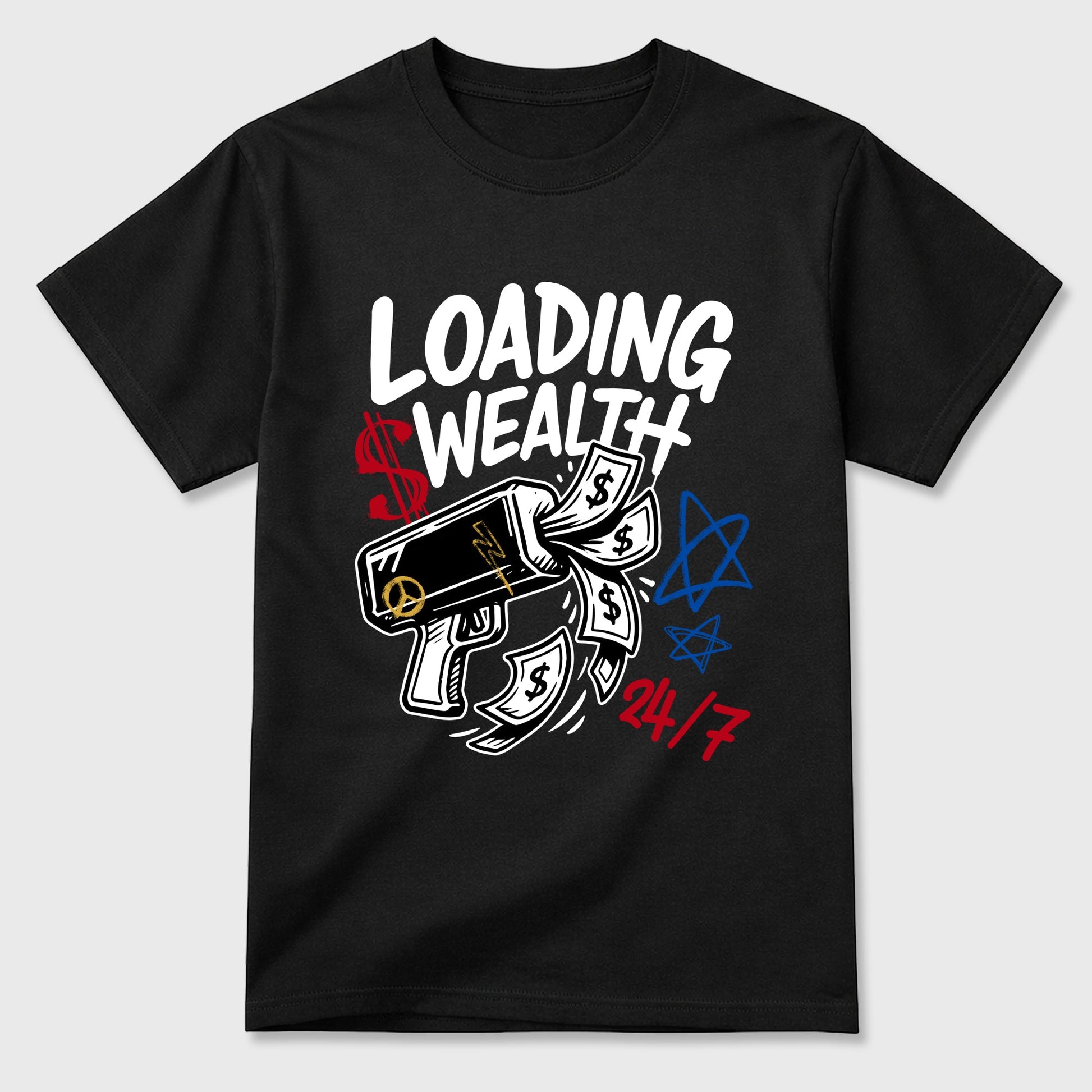 Sneaker match tees – Sneaker Tees To Match Air Jordan 1 Union x Fragment Shoes – Loading Wealth Tee Black 2