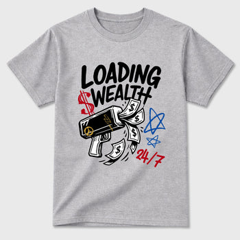 Sneaker match tees – Sneaker Tees To Match Air Jordan 1 Union x Fragment Shoes – Loading Wealth Tee Heather Grey 2
