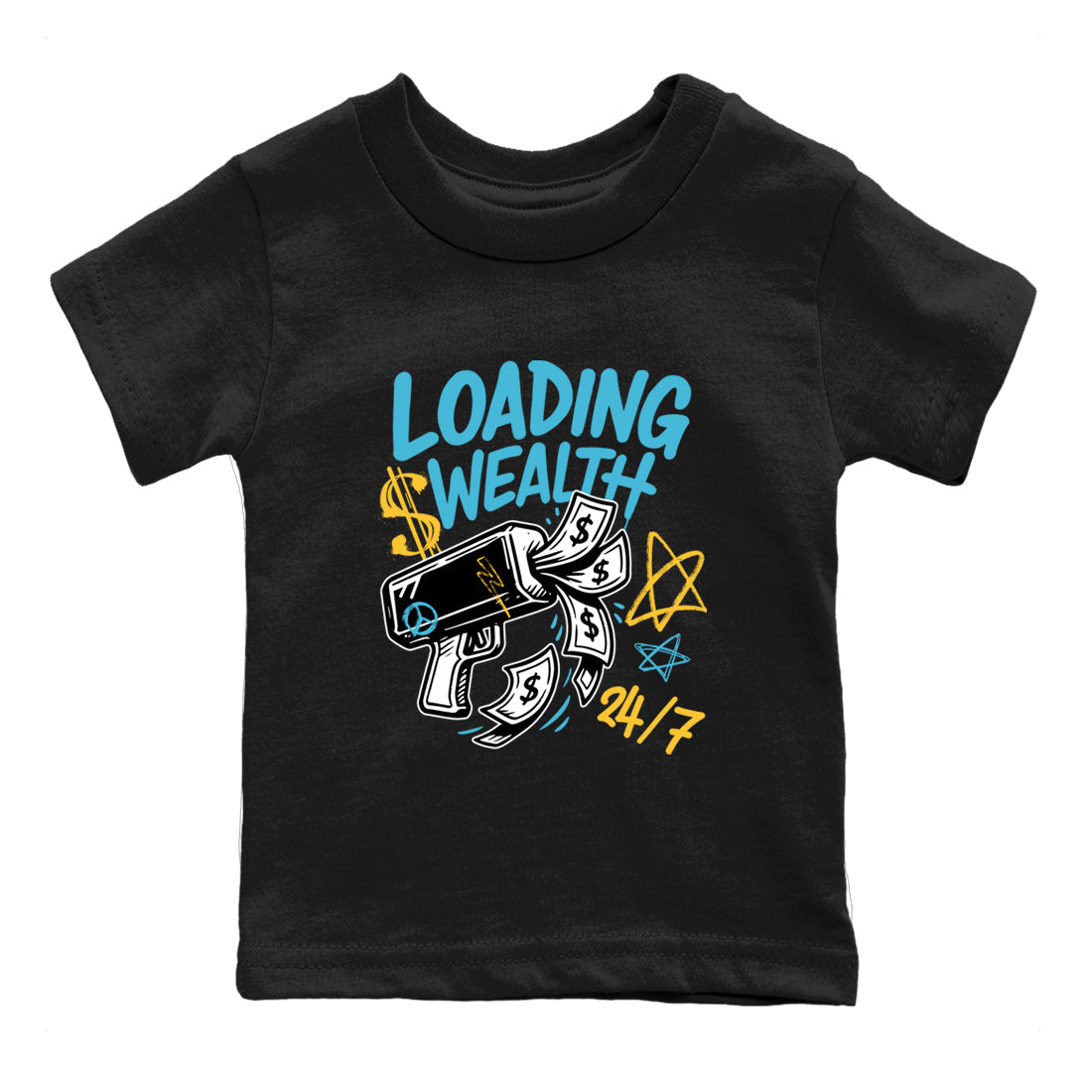 Sneaker match tees – Sneaker Tees To Match Air Jordan 11 Gamma Shoes – Loading Wealth Kids T-Shirt Black 2