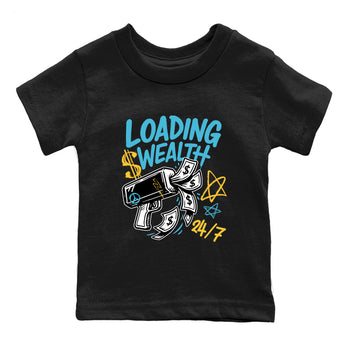Sneaker match tees – Sneaker Tees To Match Air Jordan 11 Gamma Shoes – Loading Wealth Kids T-Shirt Black 2