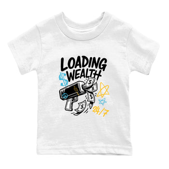 Sneaker match tees – Sneaker Tees To Match Air Jordan 11 Gamma Shoes – Loading Wealth Kids T-Shirt White 2