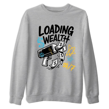 Sneaker match tees – Sneaker Tees To Match Air Jordan 11 Gamma Shoes – Loading Wealth Tee Heather Grey 2
