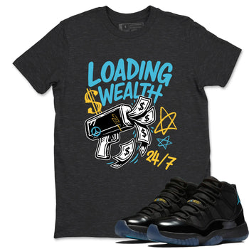Sneaker match tees – Sneaker Tees To Match Air Jordan 11 Gamma Shoes – Loading Wealth Tee Charcoal Heather 1