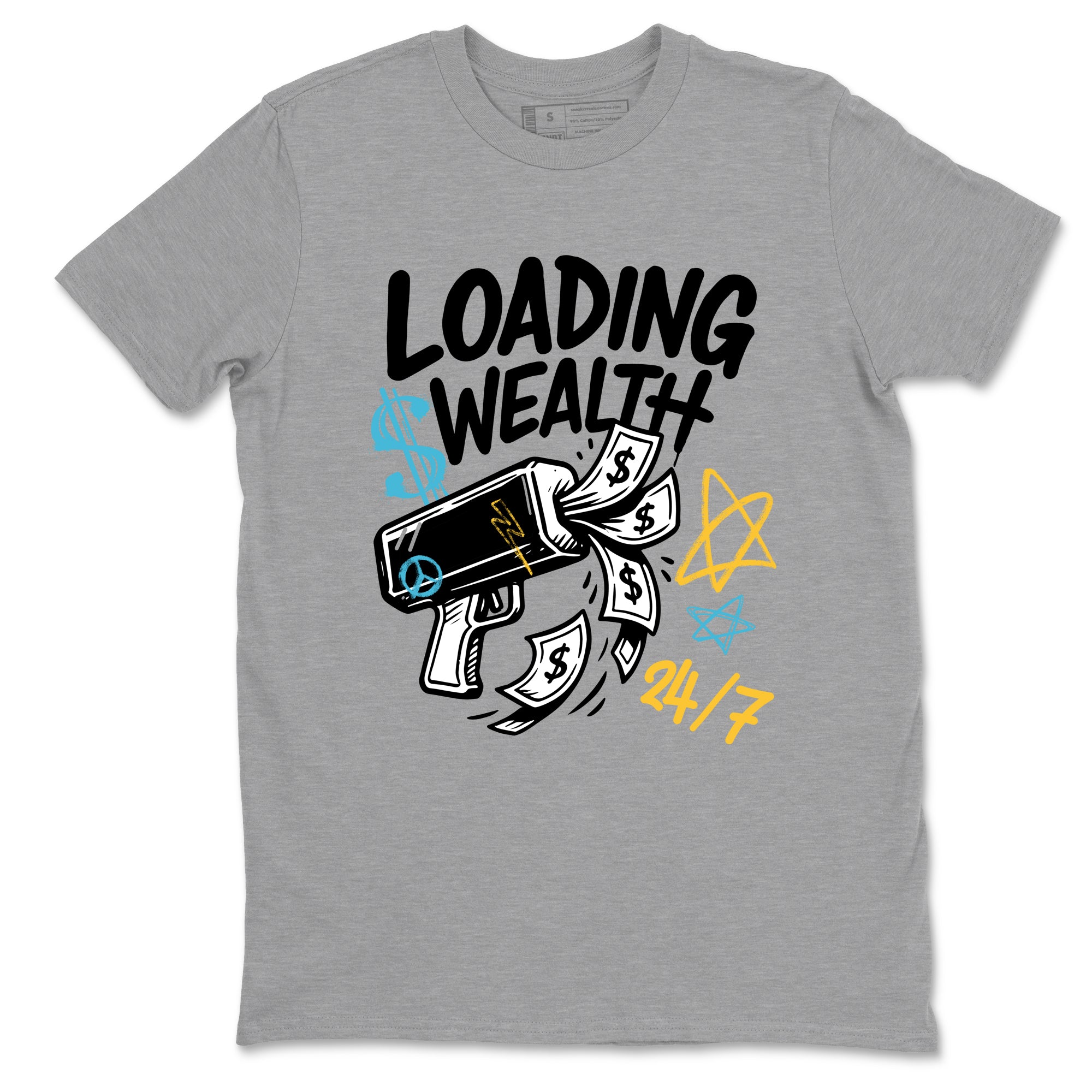 Sneaker match tees – Sneaker Tees To Match Air Jordan 11 Gamma Shoes – Loading Wealth Tee Heather Grey 2