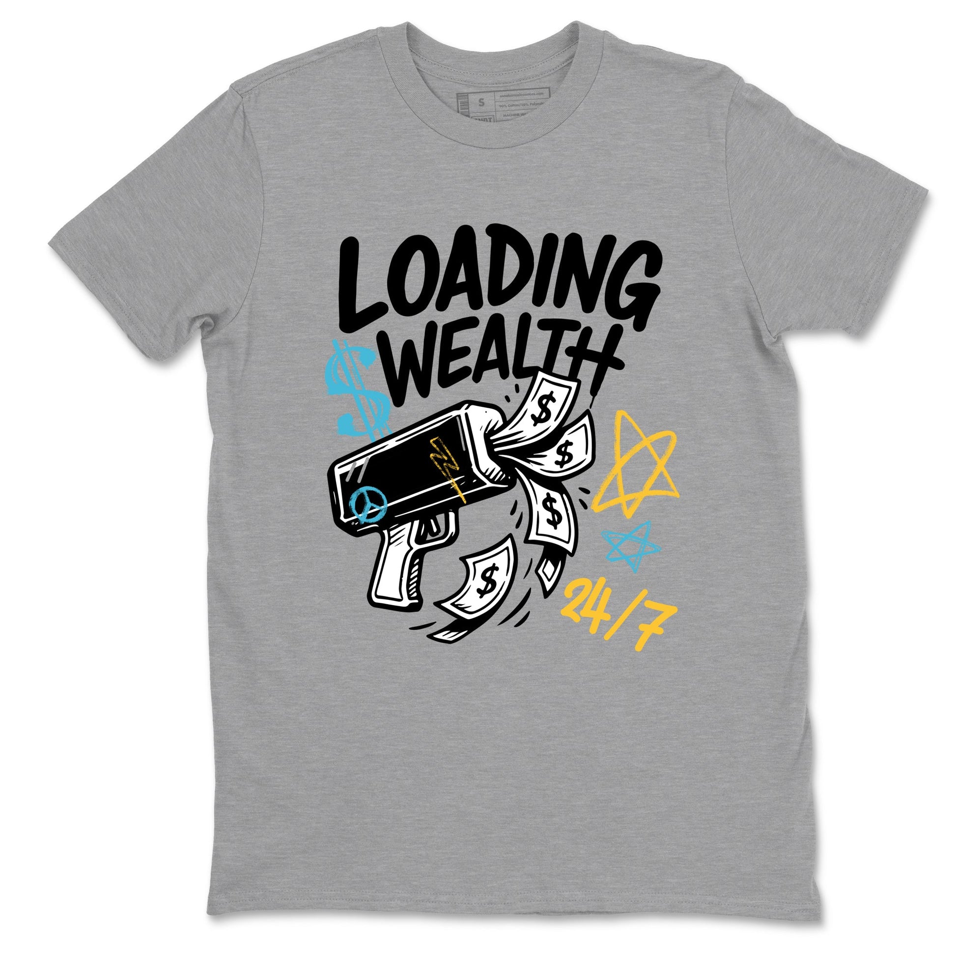 Sneaker match tees – Sneaker Tees To Match Air Jordan 11 Gamma Shoes – Loading Wealth Tee Heather Grey 2