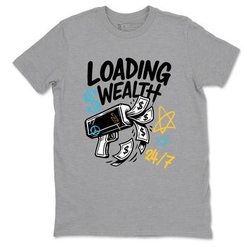 Sneaker match tees – Sneaker Tees To Match Air Jordan 11 Gamma Shoes – Loading Wealth Tee Heather Grey 2