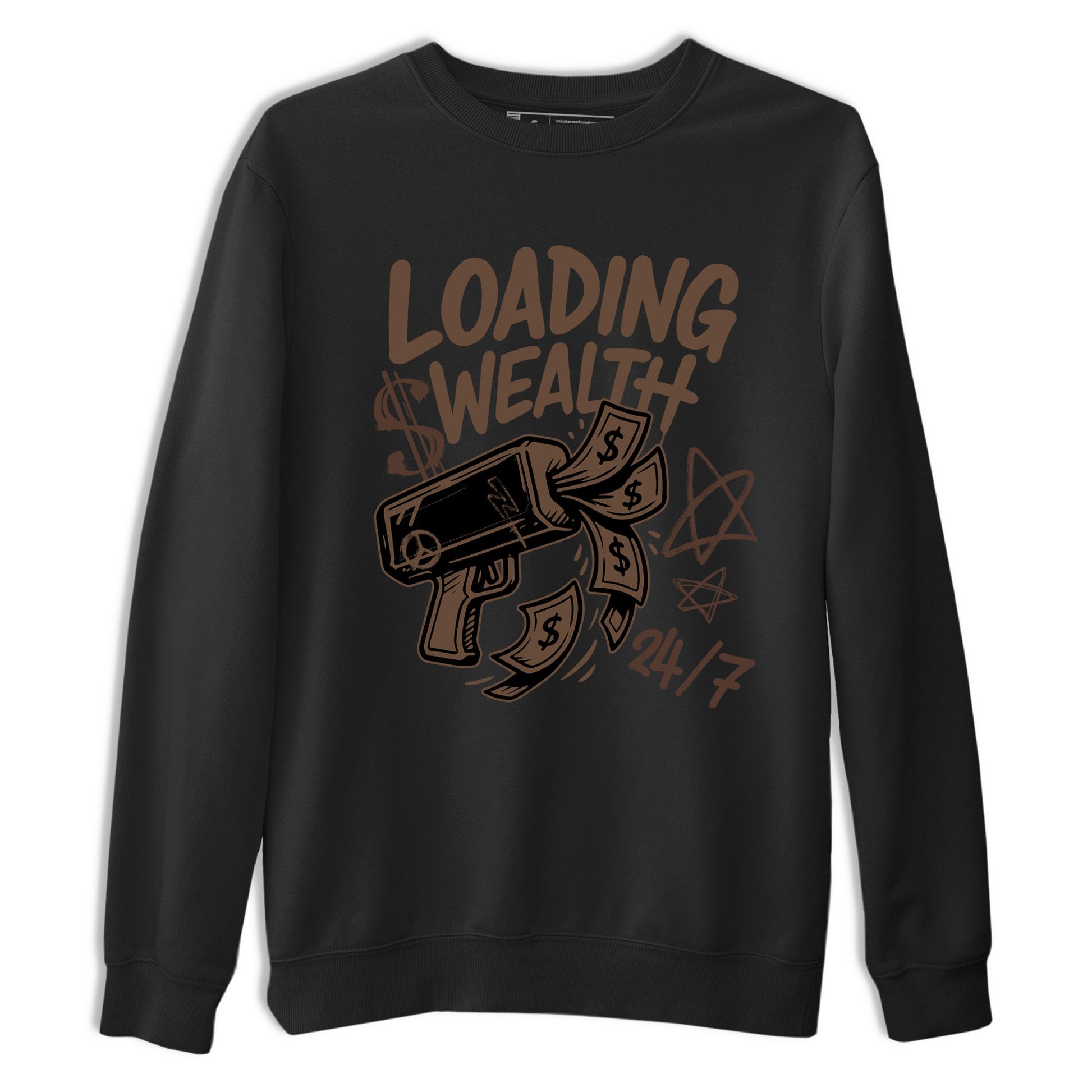 Sneaker match tees – Sneaker Tees To Match Air Jordan 4 A Ma Maniere x Dark Mocha Shoes – Loading Wealth Tee Black 2