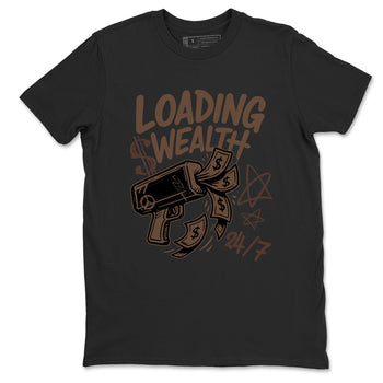 Sneaker match tees – Sneaker Tees To Match Air Jordan 4 A Ma Maniere x Dark Mocha Shoes – Loading Wealth Tee Black 2