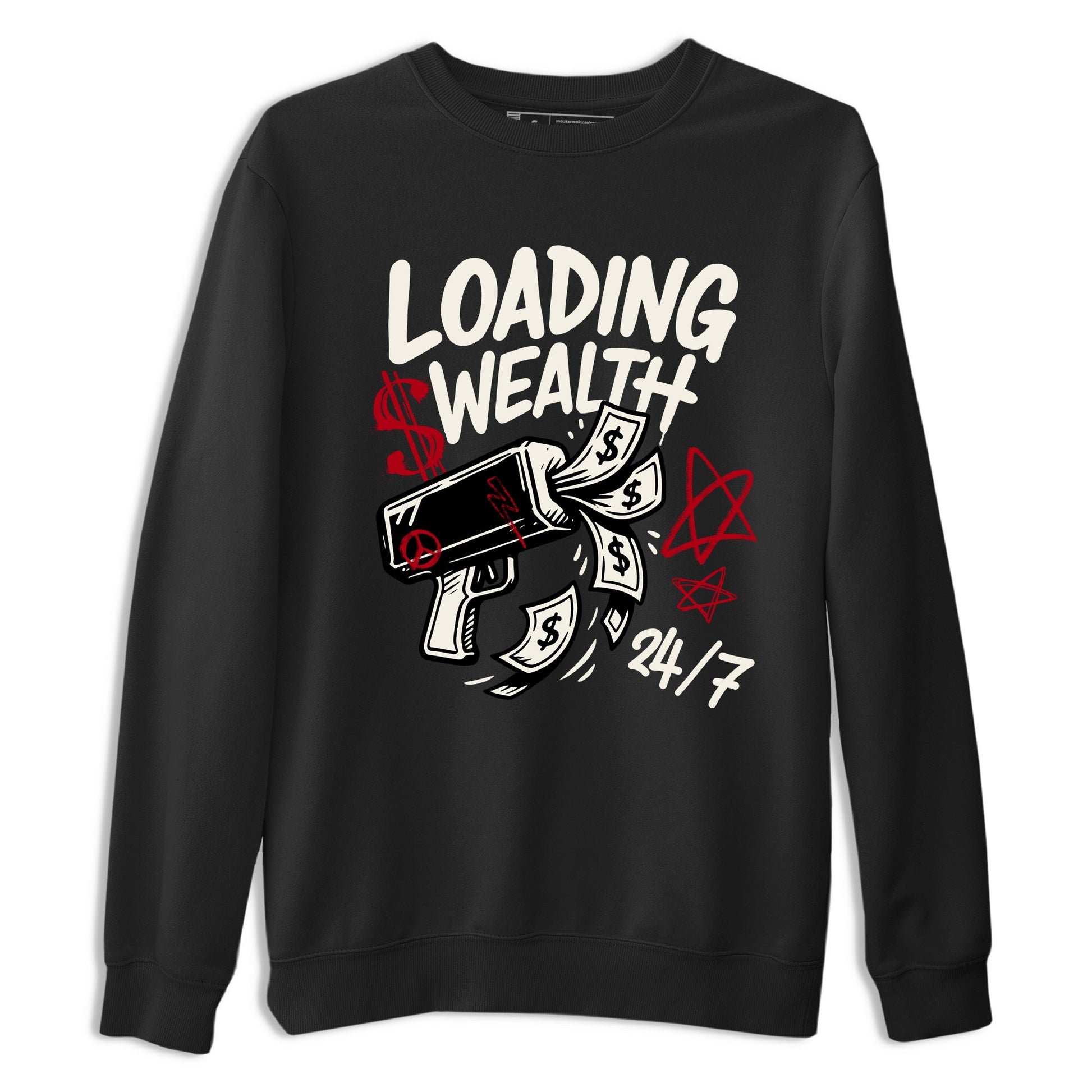 Sneaker match tees – Sneaker Tees To Match Air Jordan 4 Flight Club Shoes – Loading Wealth Tee Black 2