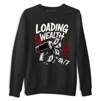 Sneaker match tees – Sneaker Tees To Match Air Jordan 4 Flight Club Shoes – Loading Wealth Tee Black 2