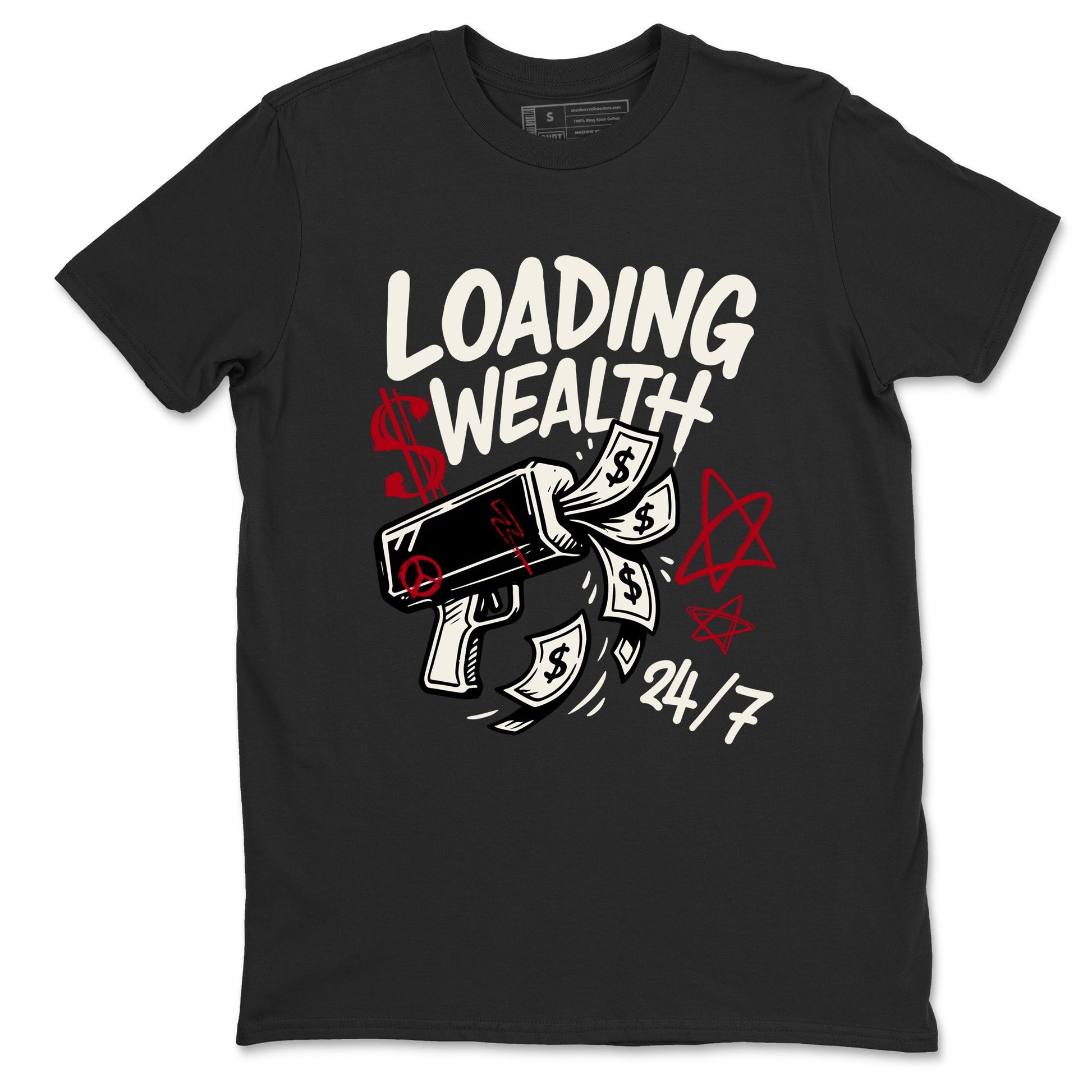 Sneaker match tees – Sneaker Tees To Match Air Jordan 4 Flight Club Shoes – Loading Wealth Tee Black 2