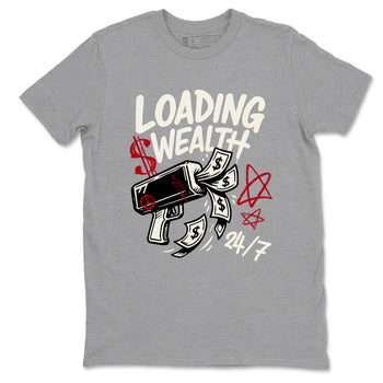 Sneaker match tees – Sneaker Tees To Match Air Jordan 4 Flight Club Shoes – Loading Wealth Tee Heather Grey 2