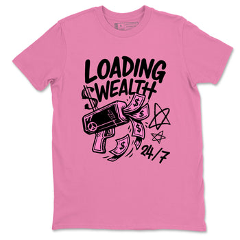 Perfect Valentine's Day Gifts graphic tee  – Sneaker Tees To Match Air Jordan 4 Pink Thunder – Loading Wealth Tee Bubble Gum 2
