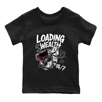 Sneaker match tees – Sneaker Tees To Match Air Jordan 8 Bunny Shoes Air Jordan 8 Bunny White and True Red – Loading Wealth Kids T-Shirt Black 2