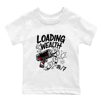 Sneaker match tees – Sneaker Tees To Match Air Jordan 8 Bunny Shoes Air Jordan 8 Bunny White and True Red – Loading Wealth Kids T-Shirt White 2