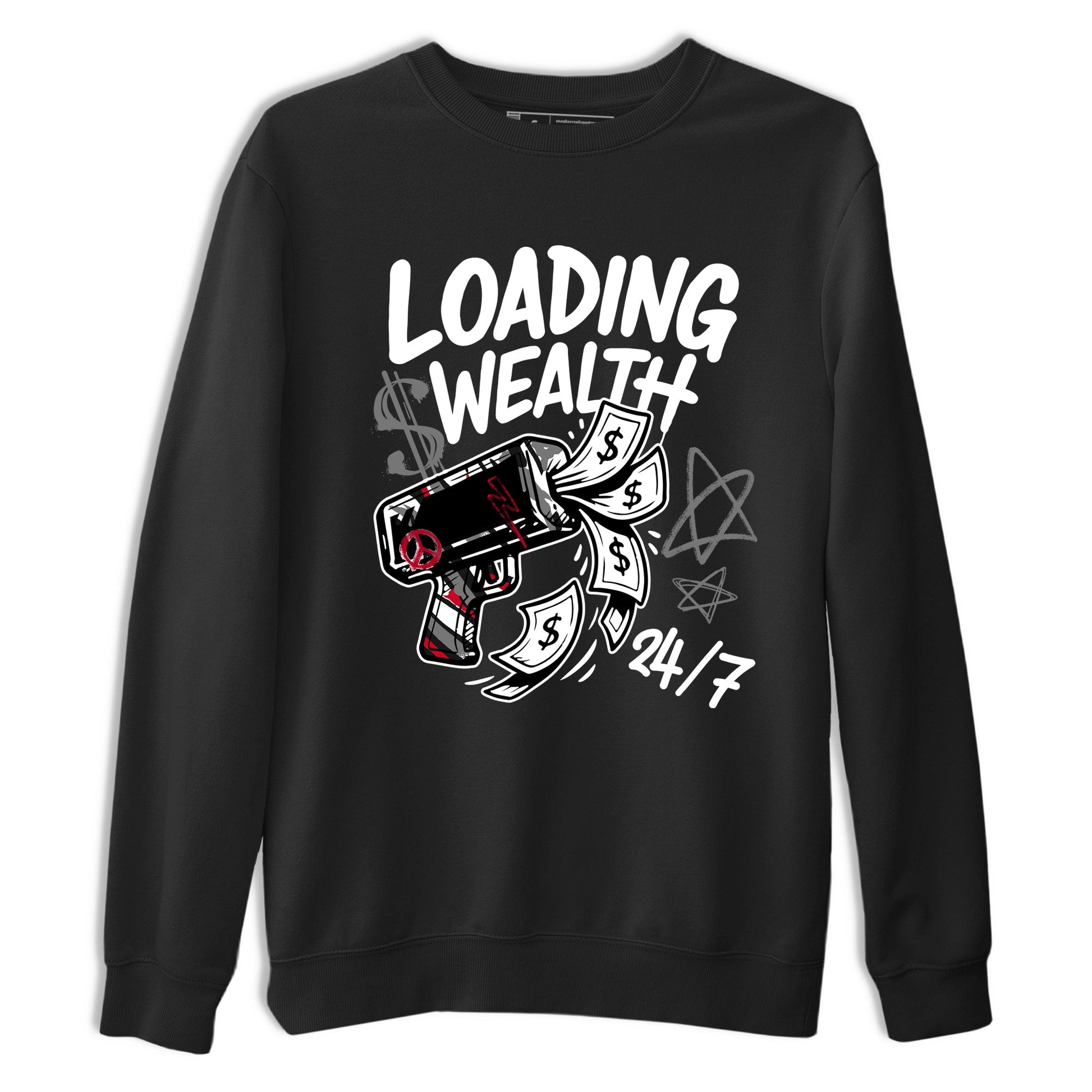 Sneaker match tees – Sneaker Tees To Match Air Jordan 8 Bunny Shoes Air Jordan 8 Bunny White and True Red – Loading Wealth Tee Black 2