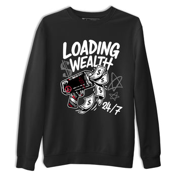 Sneaker match tees – Sneaker Tees To Match Air Jordan 8 Bunny Shoes Air Jordan 8 Bunny White and True Red – Loading Wealth Tee Black 2