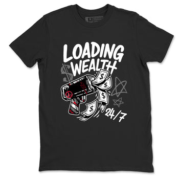 Sneaker match tees – Sneaker Tees To Match Air Jordan 8 Bunny Shoes Air Jordan 8 Bunny White and True Red – Loading Wealth Tee Black 2