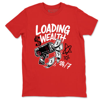 Sneaker match tees – Sneaker Tees To Match Air Jordan 8 Bunny Shoes Air Jordan 8 Bunny White and True Red – Loading Wealth Tee Red 2