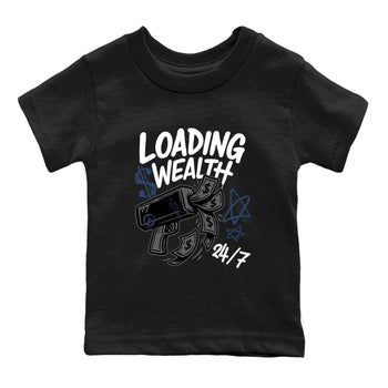 Sneaker match tees – Sneaker Tees To Match Air Jordan 9 Flint Grey Shoes – Loading Wealth Kids T-Shirt Black 2