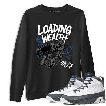 Sneaker match tees – Sneaker Tees To Match Air Jordan 9 Flint Grey Shoes – Loading Wealth Tee Black 1