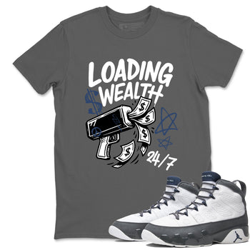 Sneaker match tees – Sneaker Tees To Match Air Jordan 9 Flint Grey Shoes – Loading Wealth Tee Cool Grey 1