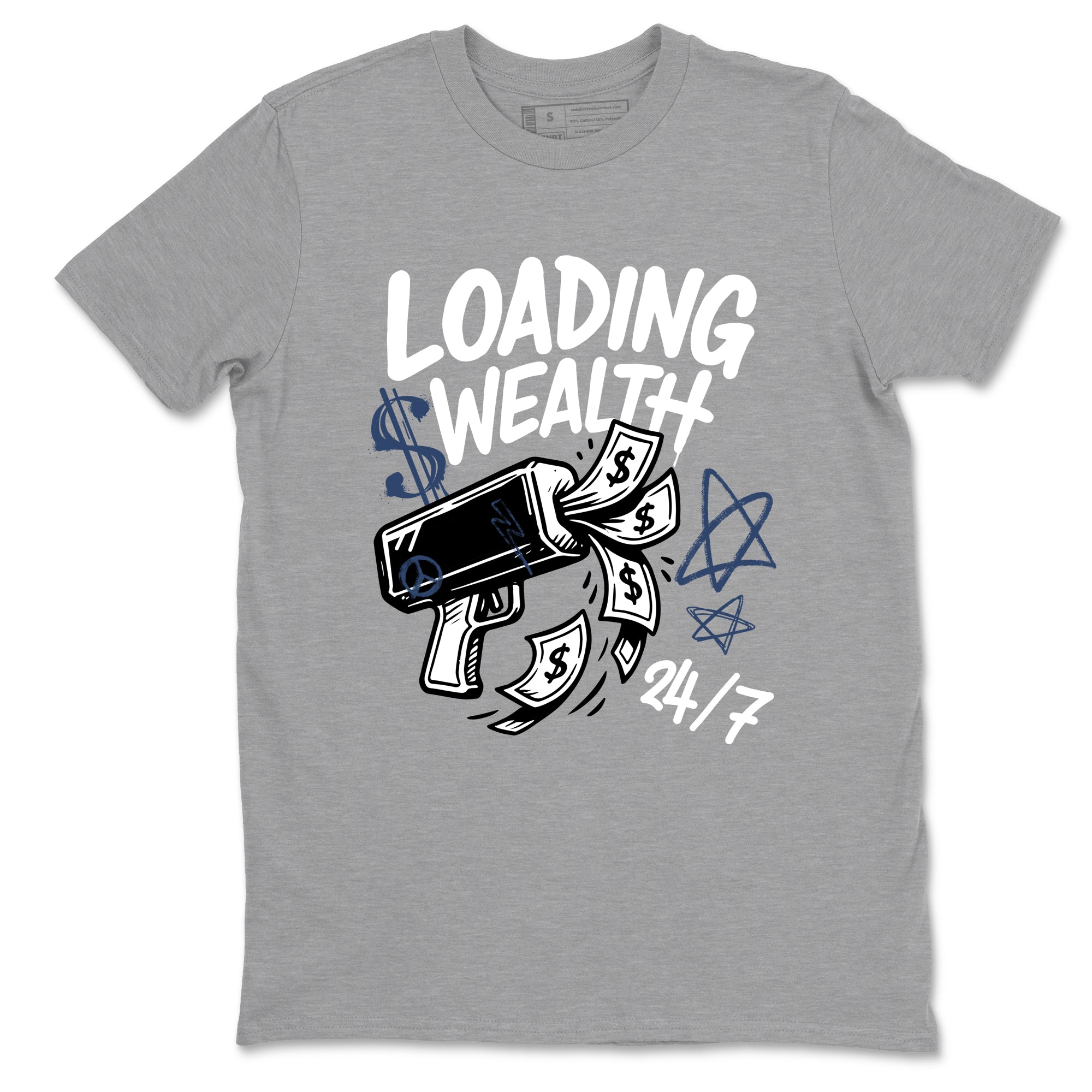 Sneaker match tees – Sneaker Tees To Match Air Jordan 9 Flint Grey Shoes – Loading Wealth Tee Heather Grey 2