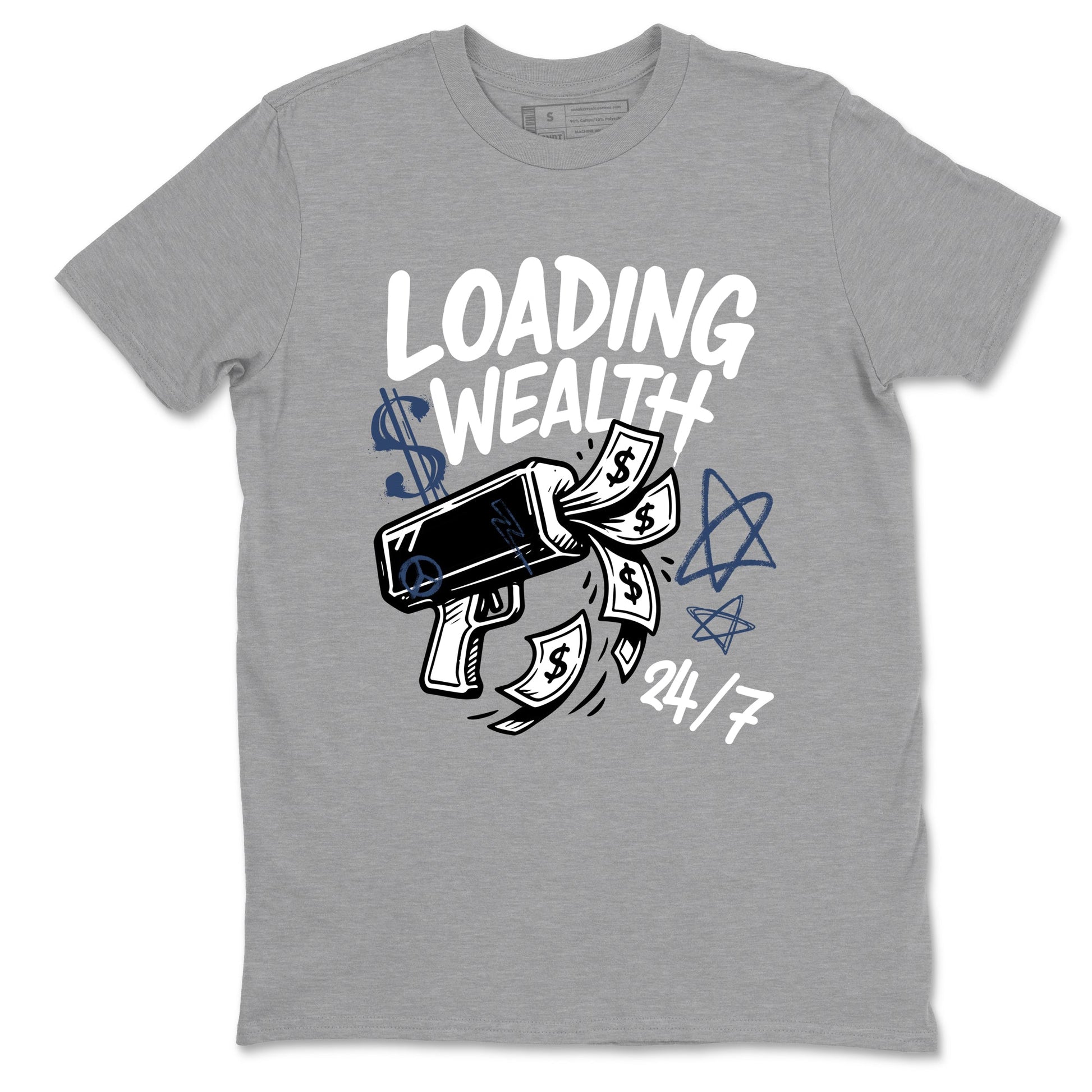 Sneaker match tees – Sneaker Tees To Match Air Jordan 9 Flint Grey Shoes – Loading Wealth Tee Heather Grey 2