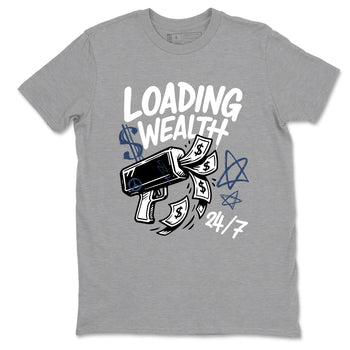 Sneaker match tees – Sneaker Tees To Match Air Jordan 9 Flint Grey Shoes – Loading Wealth Tee Heather Grey 2