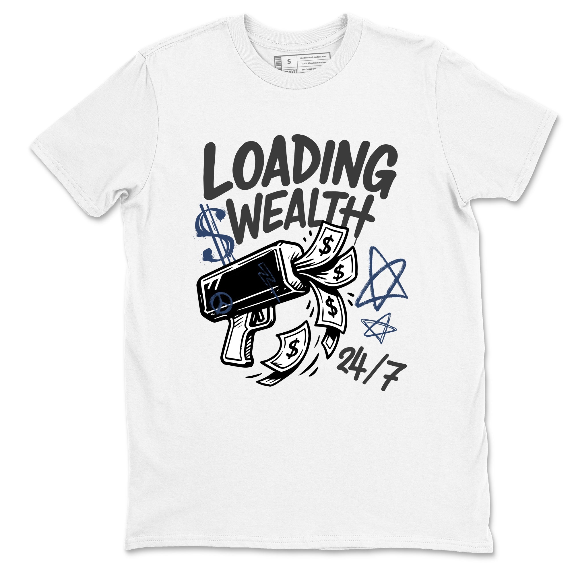 Sneaker match tees – Sneaker Tees To Match Air Jordan 9 Flint Grey Shoes – Loading Wealth Tee White 2