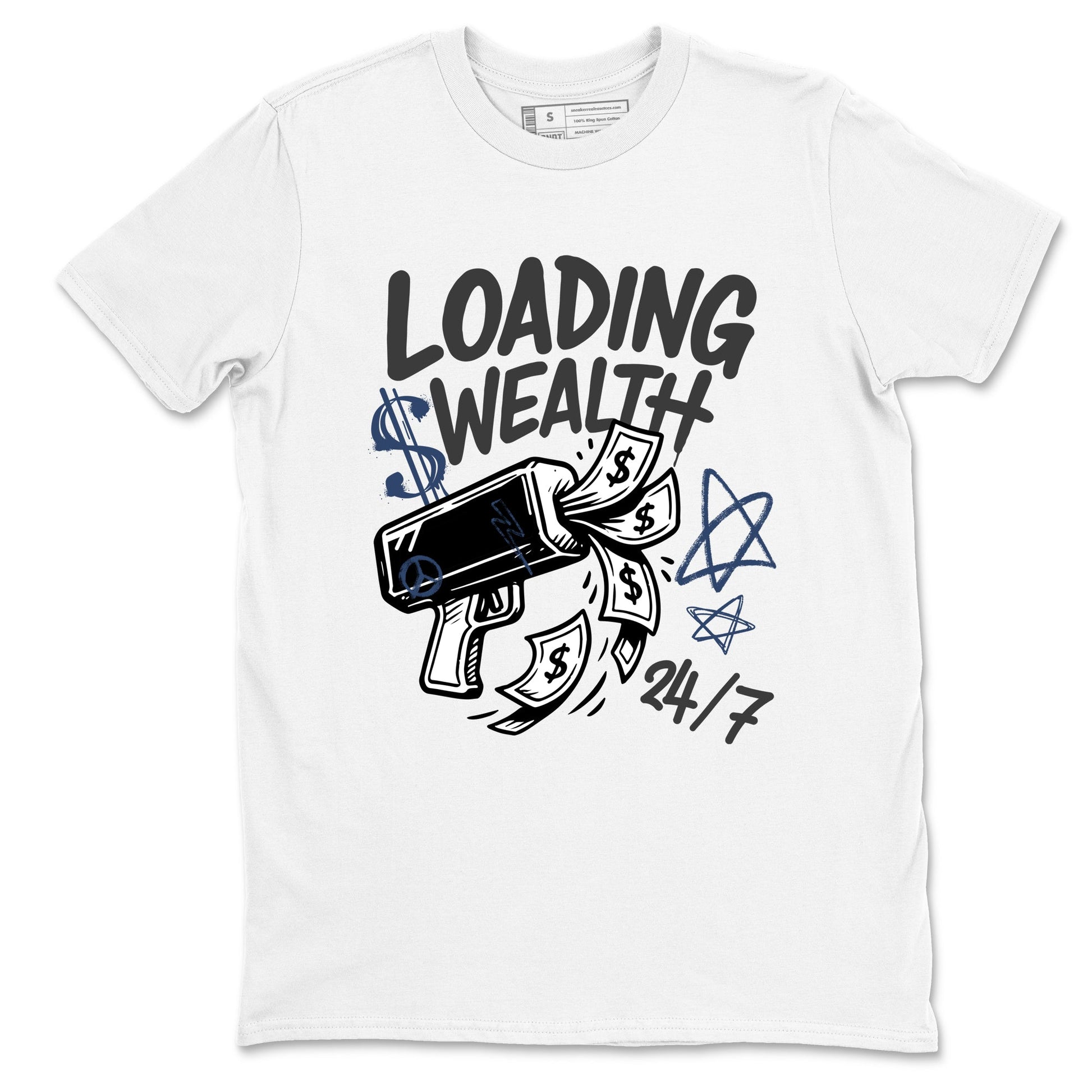Sneaker match tees – Sneaker Tees To Match Air Jordan 9 Flint Grey Shoes – Loading Wealth Tee White 2