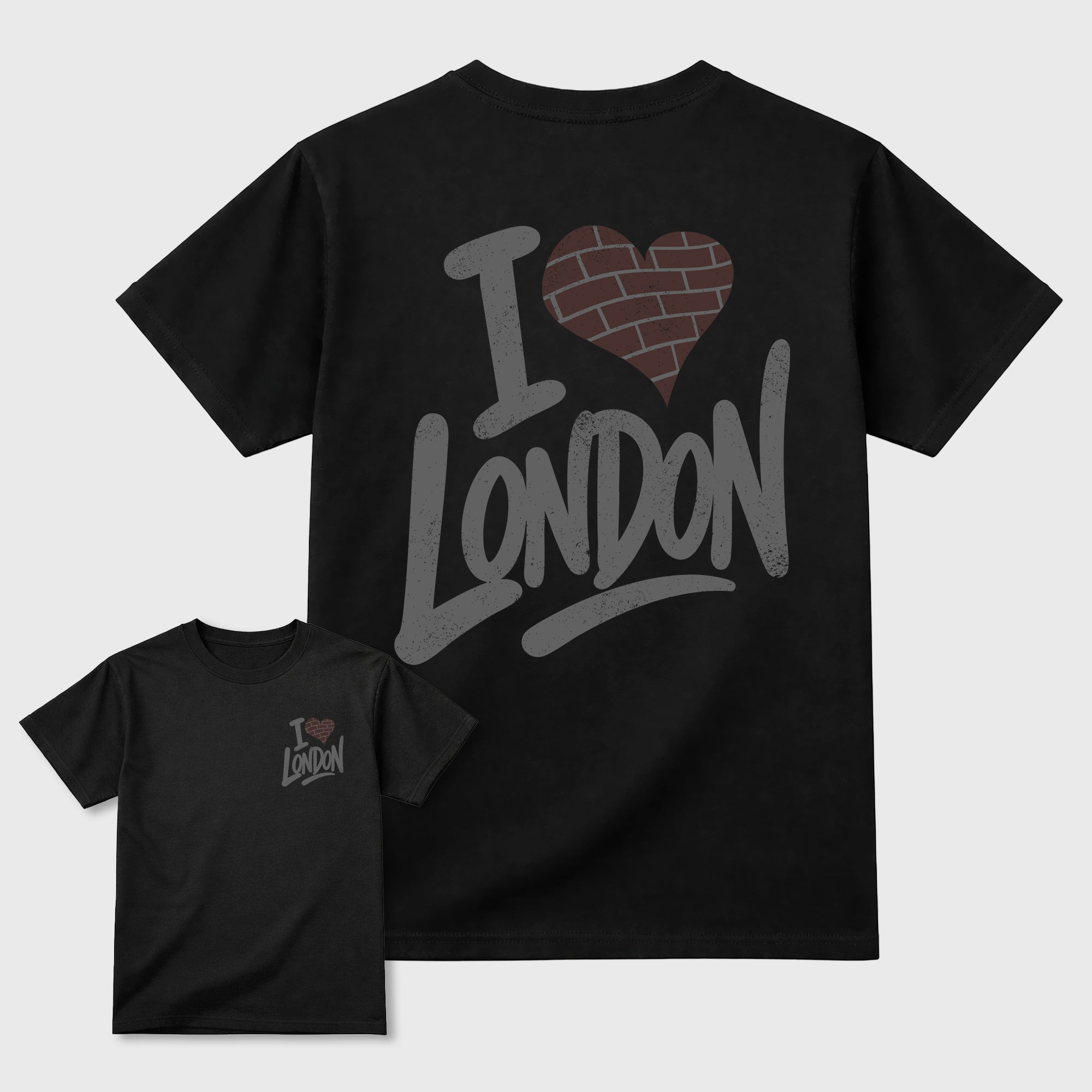 London Brick Heart Graphic T-Shirt featuring original streetwear artwork designed to match the AJ4 London. a sneaker matching shirt for a coordinated sneaker outfit.