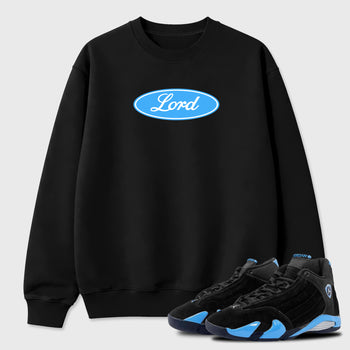 Sneaker match tees – Sneaker Tees To Match Air Jordan 14 University Blue Shoes – Lord Tee Black 1