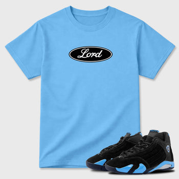 Sneaker match tees – Sneaker Tees To Match Air Jordan 14 University Blue Shoes – Lord Tee Carolina Blue 1