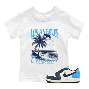 1s Obsidian shirts to match jordans Los Angeles California shirts to match Jordans AJ1 Retro Low OG Obsidian match shoes to clothes SNRT Sneaker Tees Youth Baby White 1 tee